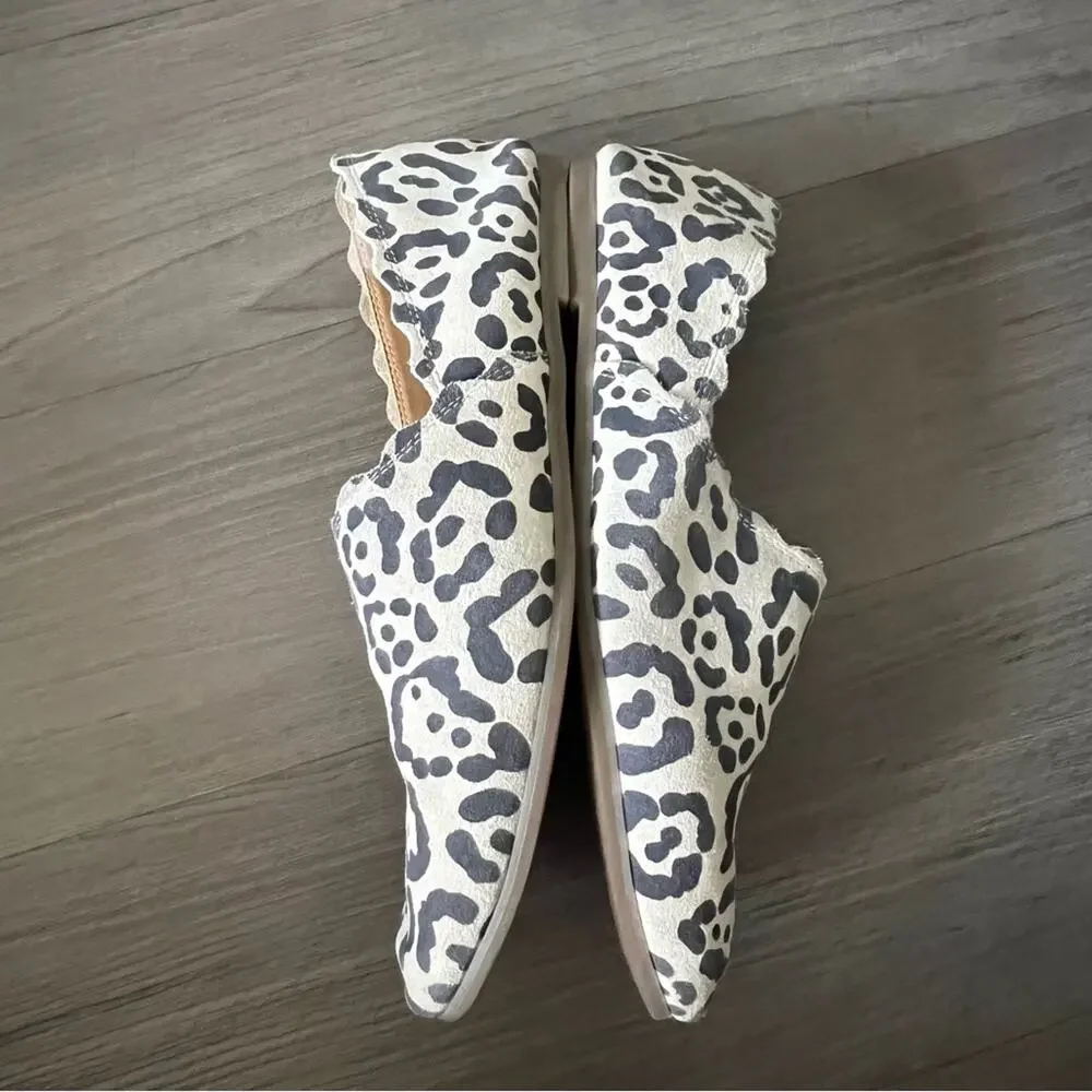 Lucky Brand Cloeey Leopard Suede Slide Mule Slip On 10M